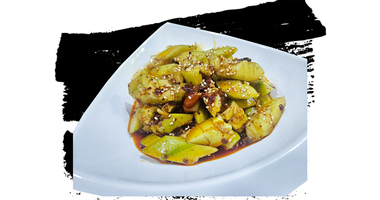 Pepino Crujiente en Salsa Picante